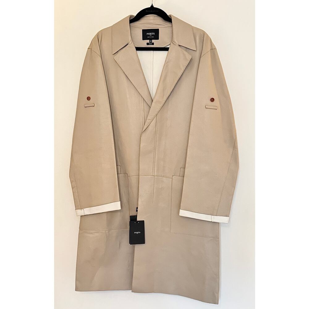 Ports 1961 NWT Tan Slim Leather Coat